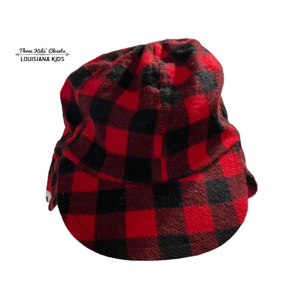George Hats TODDLER Buffalo Plaid Flannel Trapper Hat